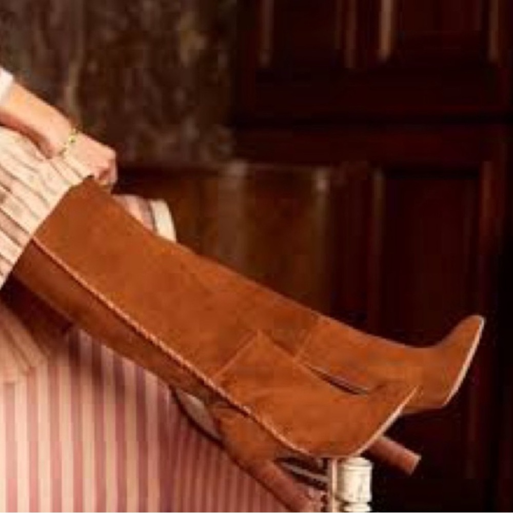 LES SOULIERS SEZANE Gabriella Rust Suede Tall Boot size 40
